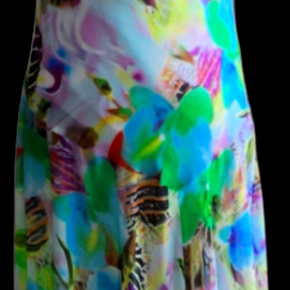#C4 Tropical Floral Print Sleeveless Summer Dress - Picture 9 of 9